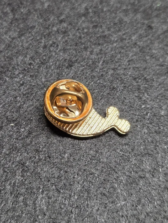 **Navy Blue Whale Enamel Pin** - Picture 2 of 2